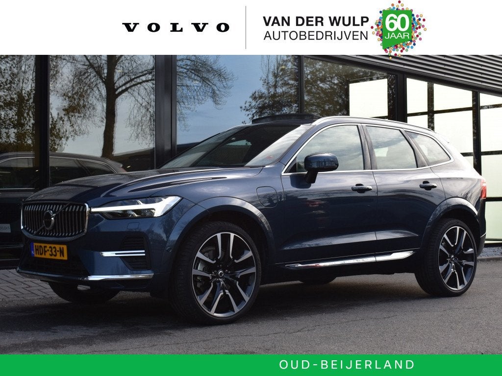 Volvo XC60 T8 455pk AWD Ultra Bright | Climate | 22'' | Schu, Auto's, Automaat, Gebruikt, 4 cilinders, Blauw