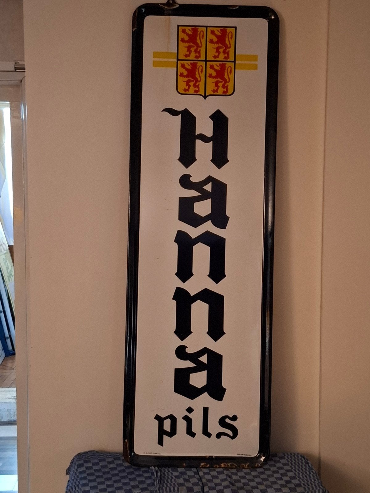 Emaille bord, Verzamelen, Ophalen of Verzenden, Gebruikt, Reclamebord, Plaat of Schild, Overige merken