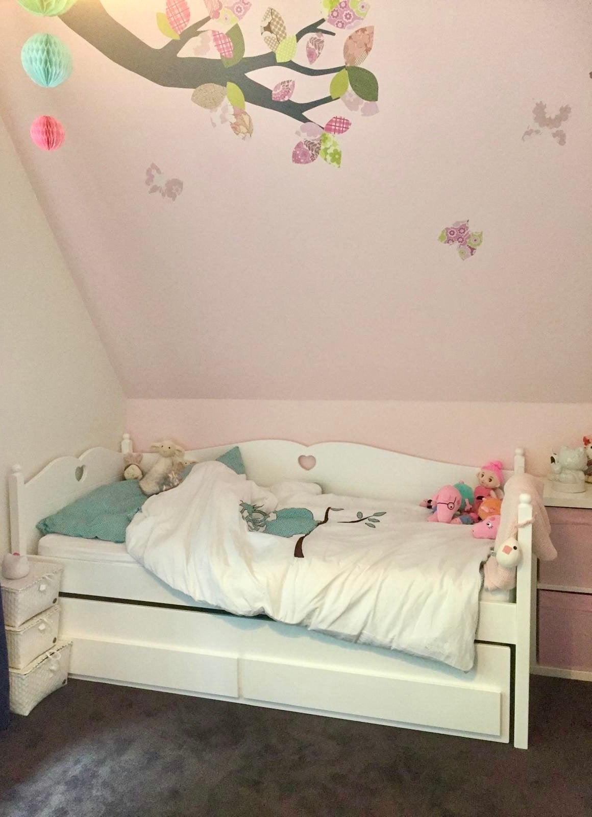 Bedbank Emma Lilli Furniture met slaap -en opberglade, 85 tot 100 cm, Zo goed als nieuw, 180 cm of meer, Ophalen