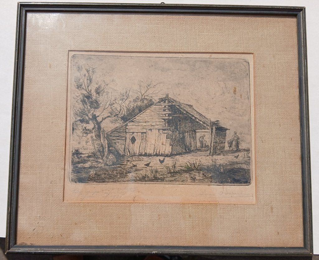 Kopergravure 1935 Voorburg H.A. van Oosterzee (Bke-75), Ophalen