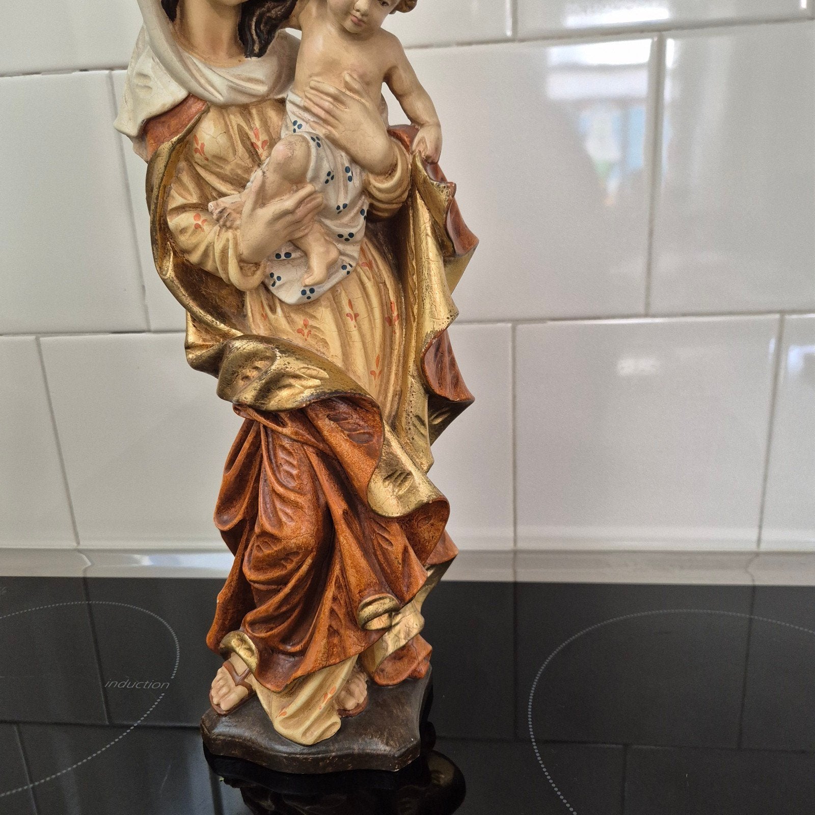 Prachtig Mariabeeld met kindje Jezus 36cm, Antiek en Kunst, Ophalen of Verzenden