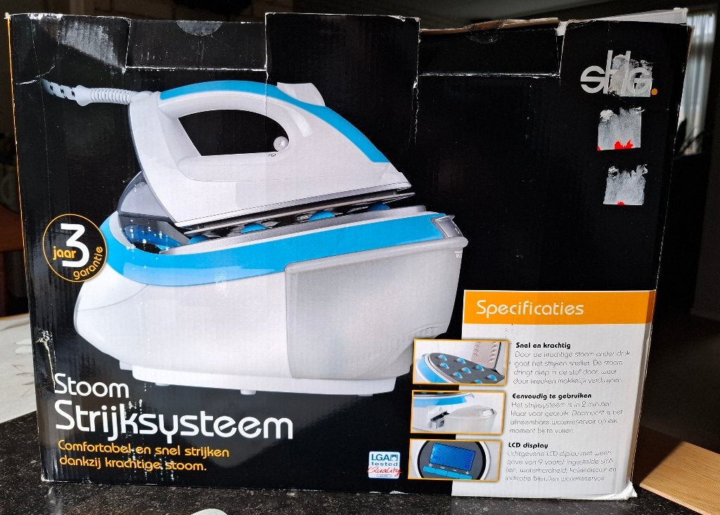 SHG Stoomstrijk Systeem DBS 5000.13 met 4 ontkalkpatronen, Ophalen of Verzenden, Zo goed als nieuw, Strijkijzer met snoer