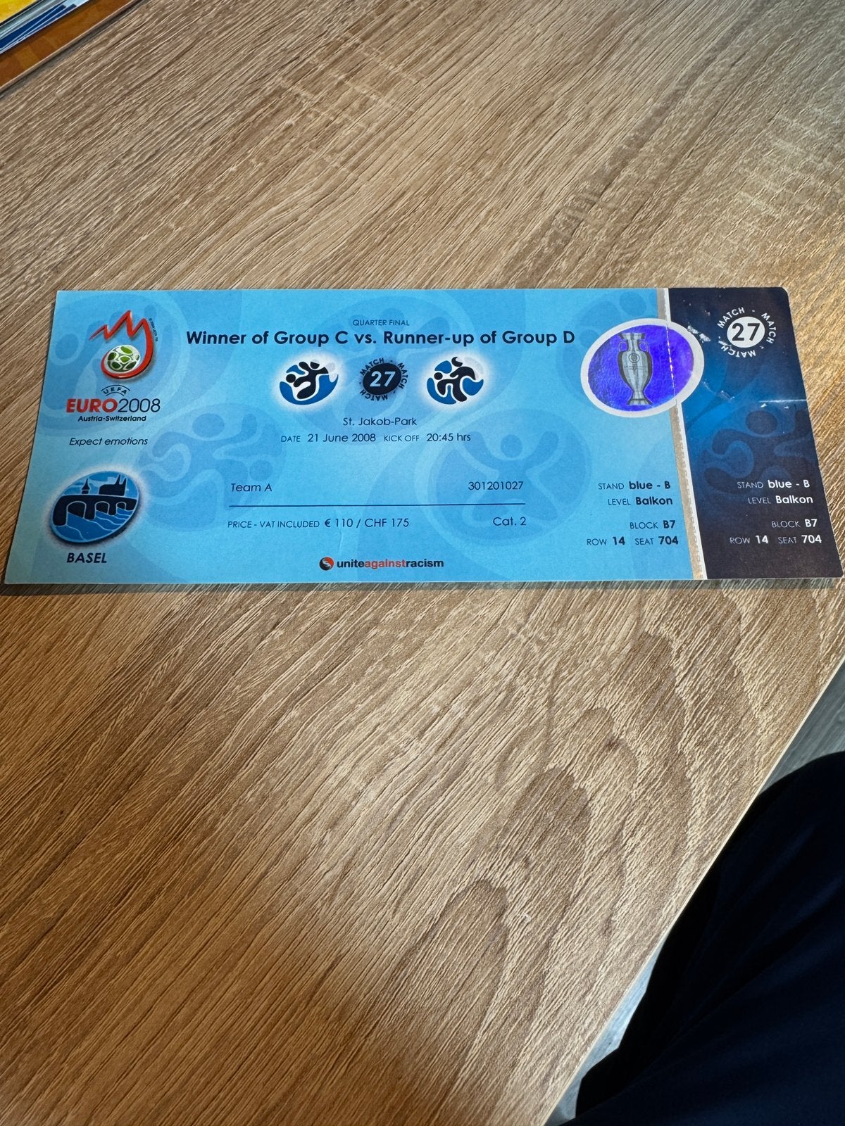 EK2008 Nederland - Rusland Ticket, Ophalen of Verzenden, Gebruikt, Overige binnenlandse clubs