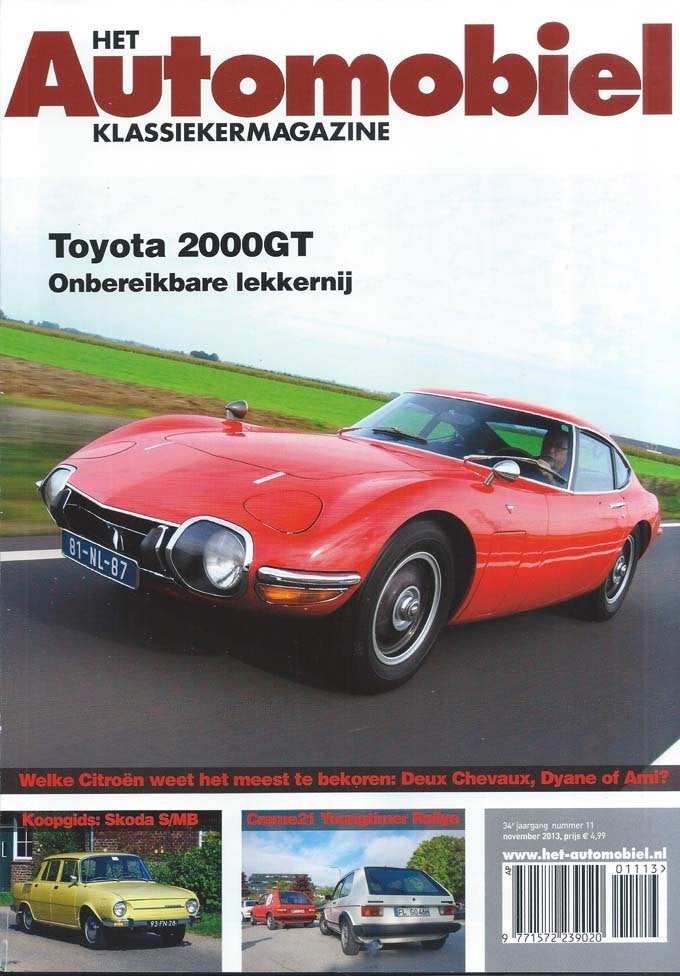 Automobiel 11 2013 : Toyota 2000GT - Skoda - NSU Prinz 1000L, Ophalen of Verzenden, Gelezen, Algemeen
