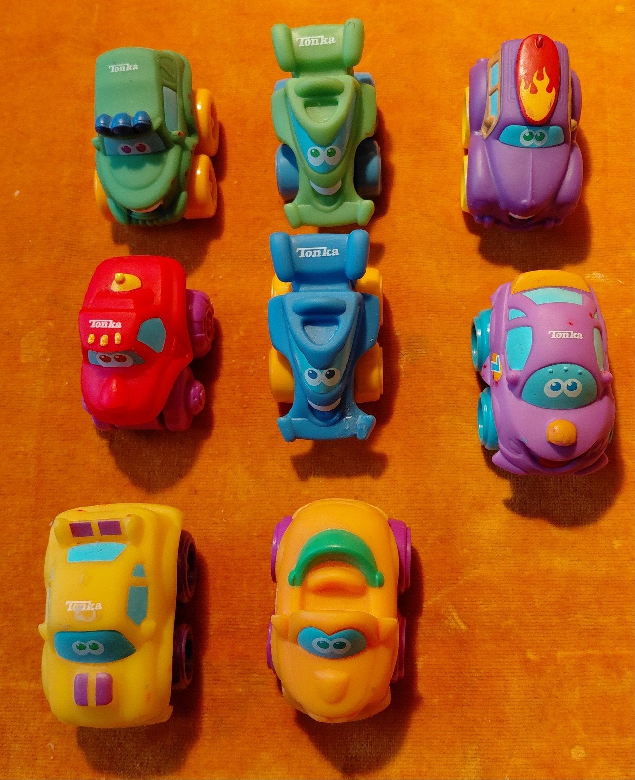 (208) Hasbro Tonka Chuck & Friends mini auto's - set van 8, Ophalen of Verzenden, Gebruikt