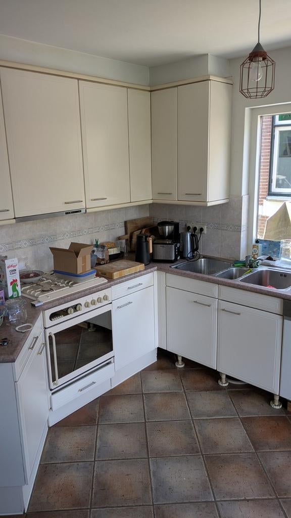 Keuken in hoekopstelling, zie omschrijving!, Huis en Inrichting, Keuken | Complete keukens, Ophalen, Gebruikt