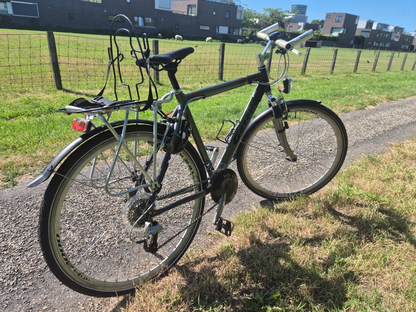 Stoere Gazelle Torrente schoolfiets, frame 51cm, vanaf 1m65, Ophalen, Velgrem, Versnellingen, 49 tot 53 cm