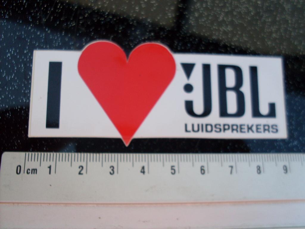 sticker i love JBL luidsprekers logo, Verzenden, Zo goed als nieuw, Merk