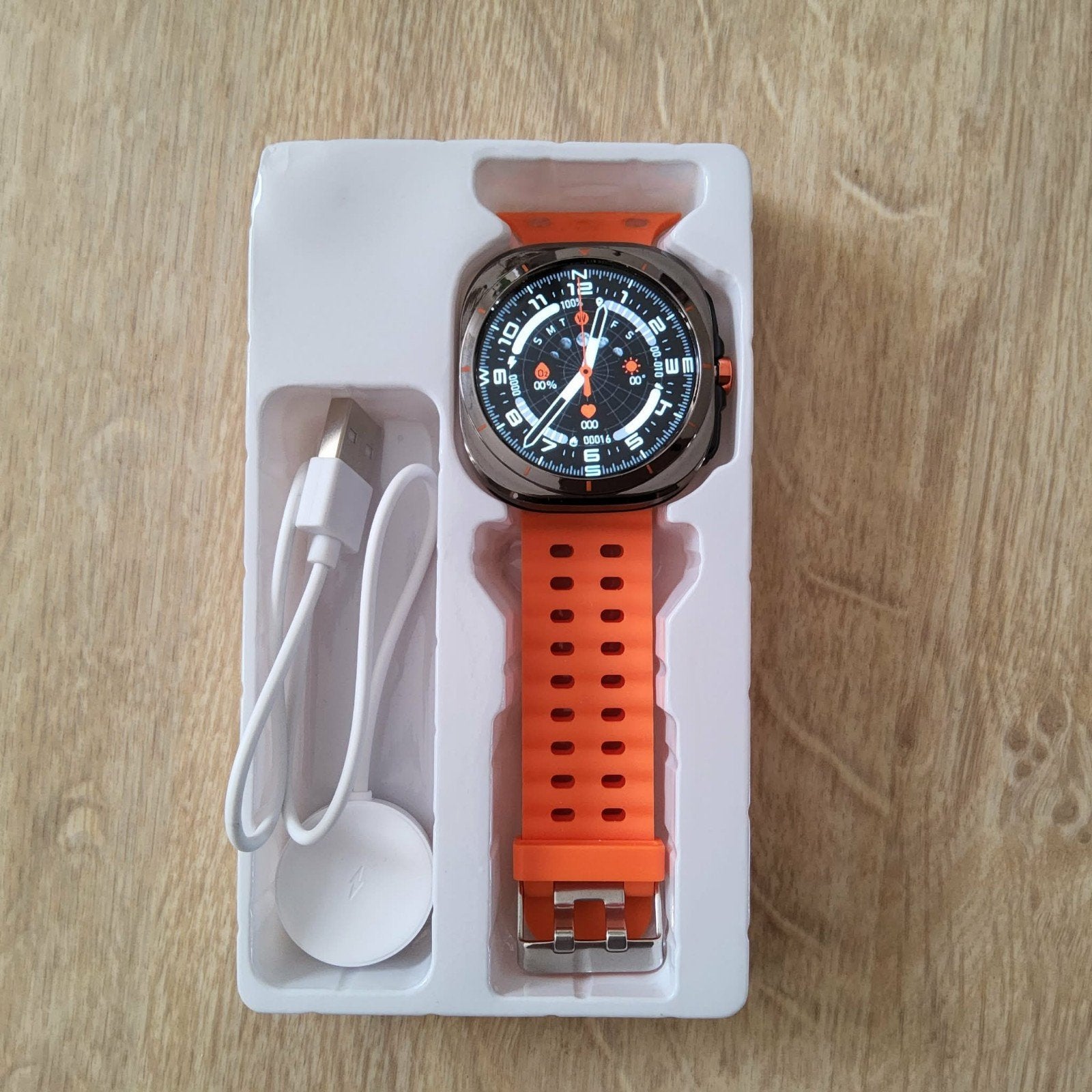 NIEUWE !Oranje smartwatch/ horloge * Samsung Galaxy clone, Ophalen, Nieuw, Oranje, Android