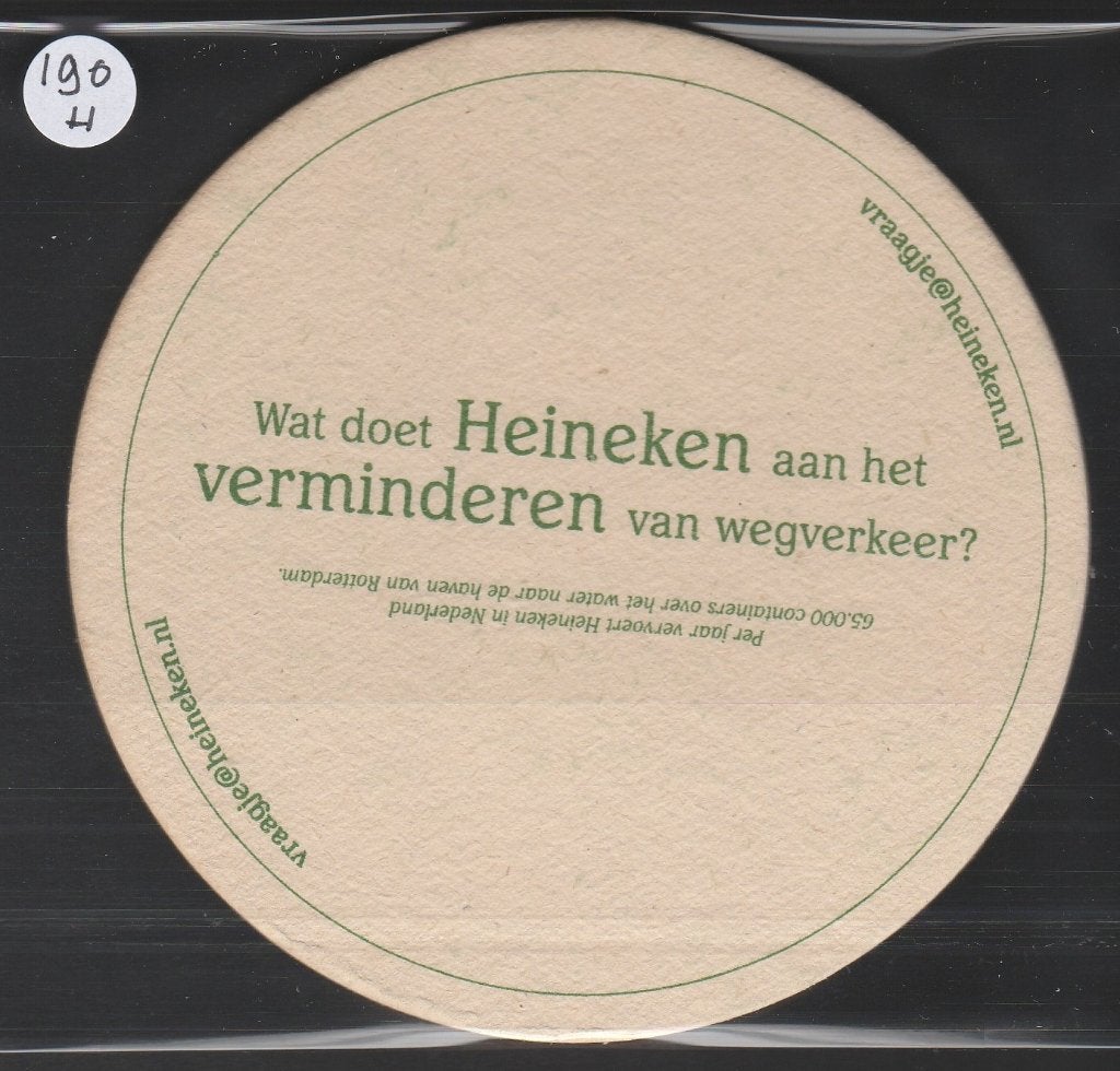 Bierviltje Heineken C 190 4, Verzenden, Gebruikt, Viltje(s), Heineken