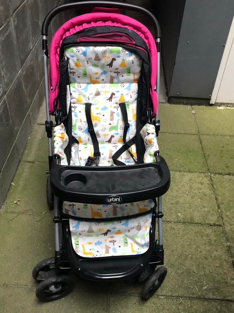 Urbini kinderwagen met dinosaurusprint, Ophalen of Verzenden, Gebruikt, Overige merken