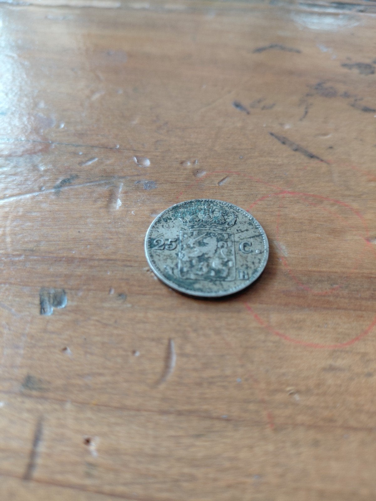 Kwartje, Ophalen of Verzenden, Koning Willem I, 25 cent