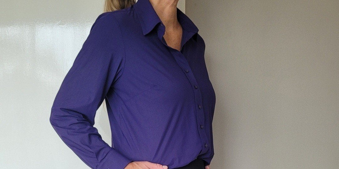 Studio Anneloes Poppy blouse M Paars Travelstof Top overhemd, Maat 38/40 (M), Studio Anneloes, Verzenden, Paars