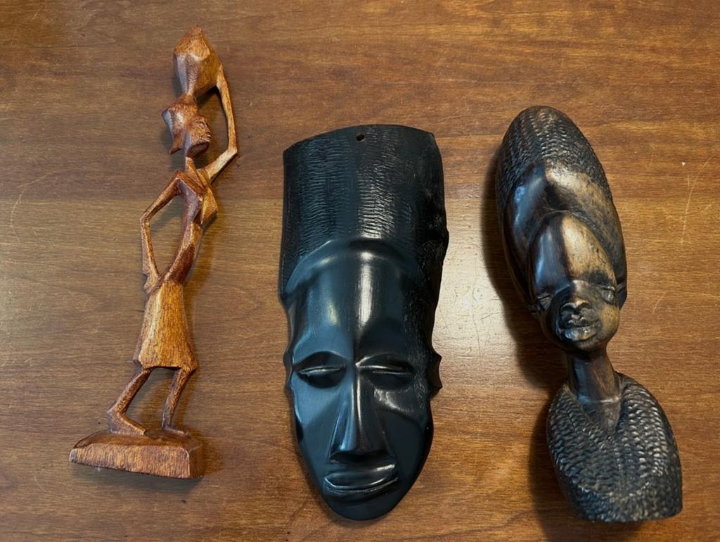 Afrikaanse houten beelden en maskers - Set van 9, Ophalen of Verzenden
