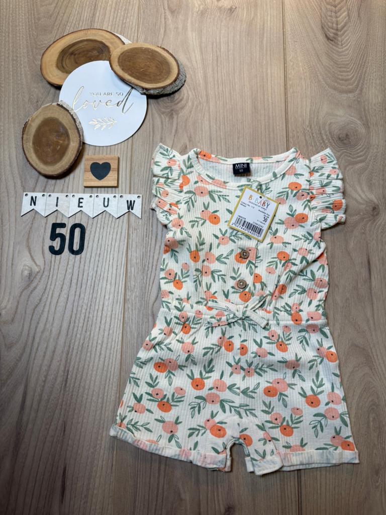 Baby meisje crème zomer jumpsuit maat 50, Kinderen en Baby's, Babykleding | Maat 50, Ophalen of Verzenden, Nieuw, Meisje, Pakje