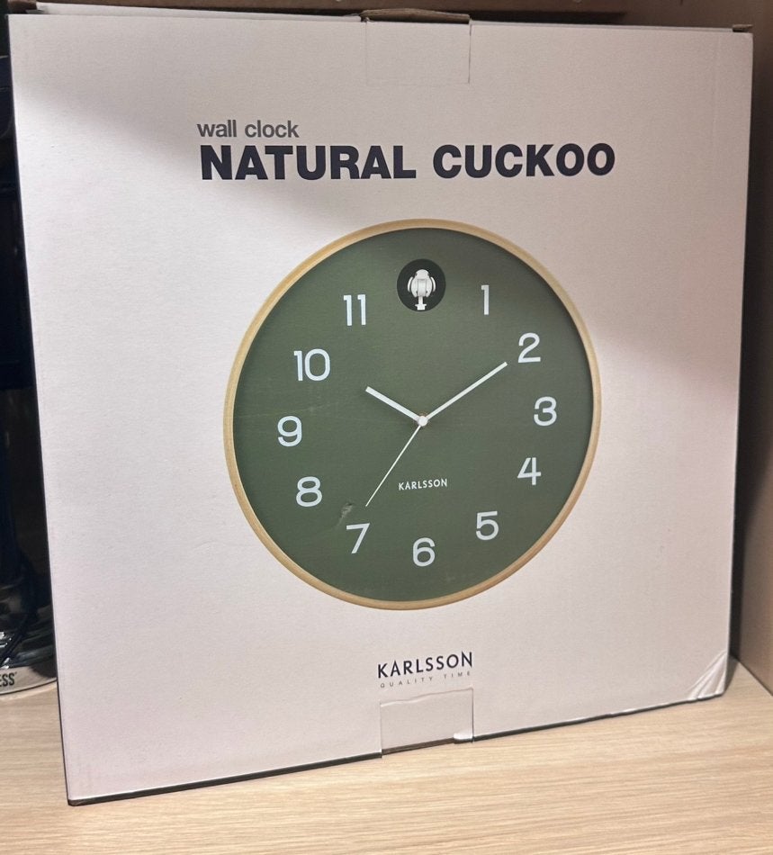 Karlsson Cuckoo klok groen, Ophalen of Verzenden, Nieuw, Wandklok