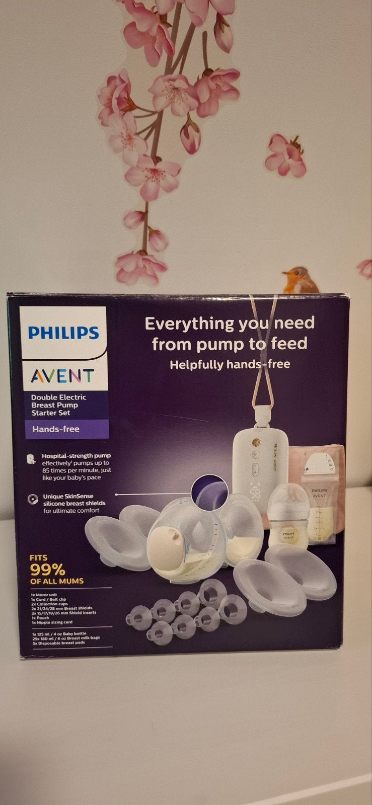 Philips Avent Dubbele Elektrische Borstkolf Starterset, Dubbelzijdig, Borstkolf, Zo goed als nieuw, Philips Avent