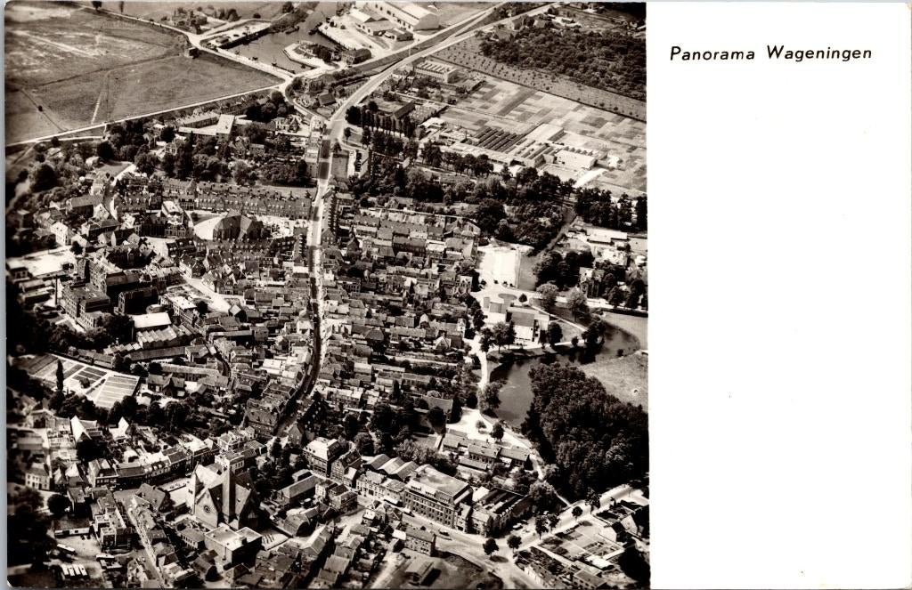Wageningen - Panorama (1958), Verzenden, 1940 tot 1960, Gelopen, Gelderland
