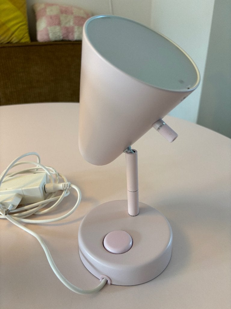 2x IKEA bedlampje FUBBLA voor kids in het wit en roze, Gebruikt, IKEA, Roze, Ophalen of Verzenden