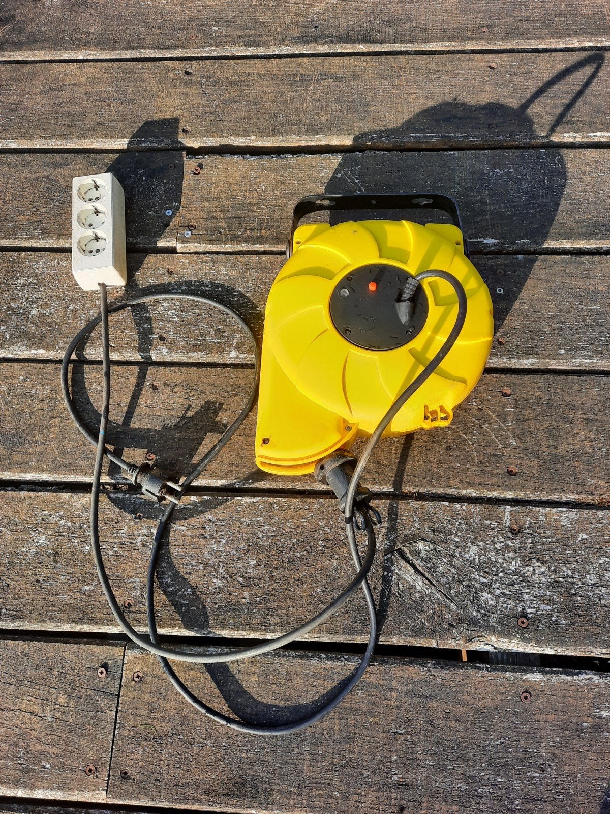 tekoop kabel oprol katrol 15 meter, Ophalen, Gebruikt, Kabel of Snoer