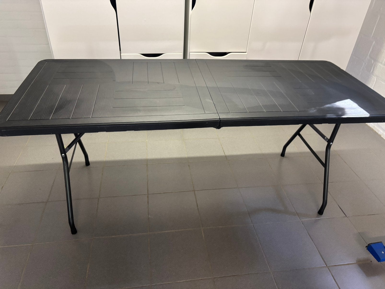 Duerte picknicktafel met tafelkleed (opvouwbaar), Caravans en Kamperen, Ophalen, Zo goed als nieuw, Campingtafel