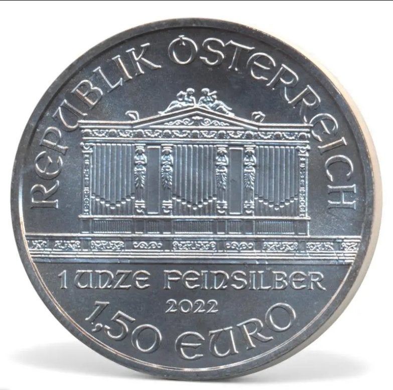 Oostenrijk 1 troy ounce 2022 Wiener Philharmoniker zilver, Ophalen of Verzenden, Zilver