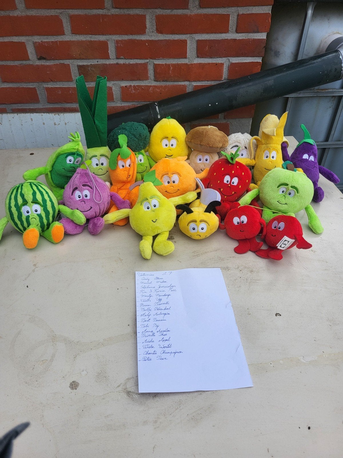 17 Lidl vitamini knuffels kinderkamer babymobiel/wieg of box, Overige merken, Overige karakters, Overige typen, Ophalen of Verzenden