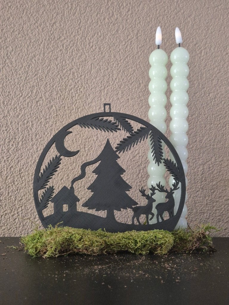 Winter Landschap staand of hangend - Kerst decoratie, Ophalen of Verzenden, Nieuw