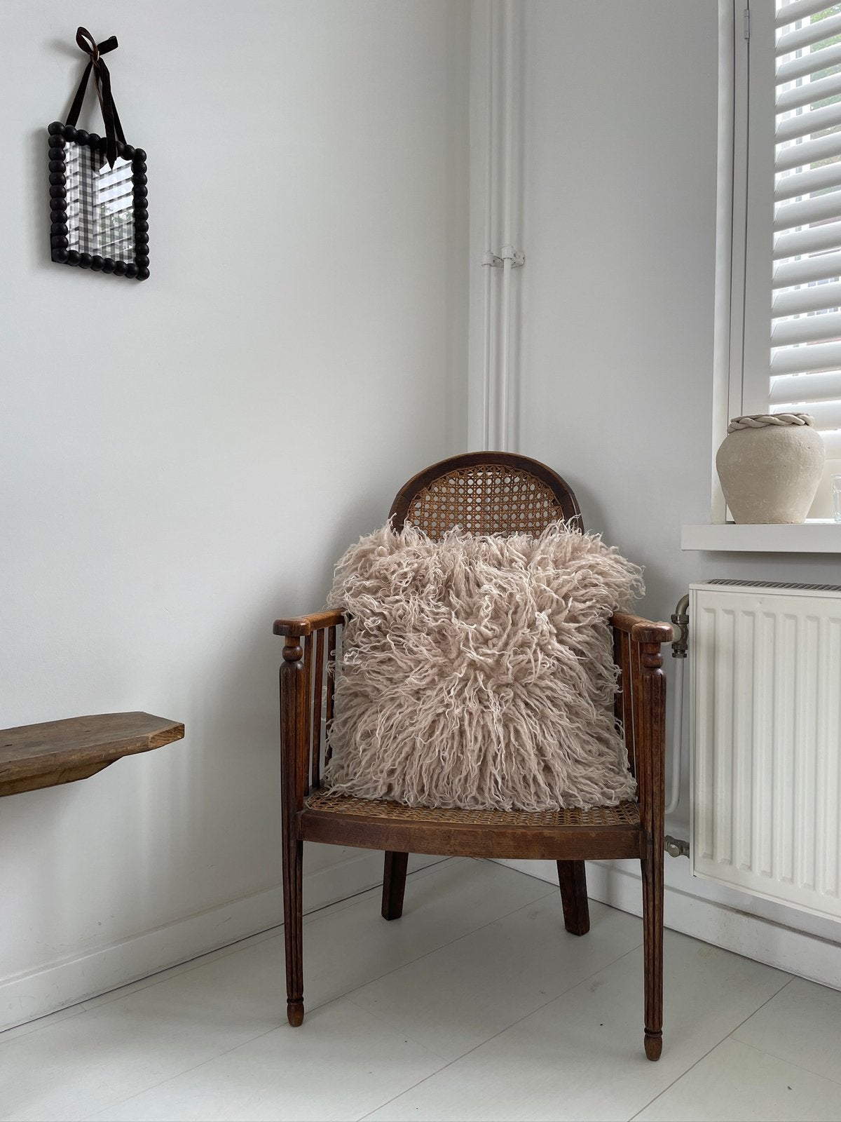 Authenthieke houten fauteuil, Ophalen, Gebruikt, Minder dan 75 cm, 50 tot 75 cm