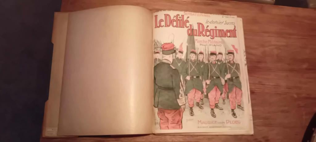 Antiek muziekalbum 1910 Art Nouveau, Antiek en Kunst, Ophalen of Verzenden