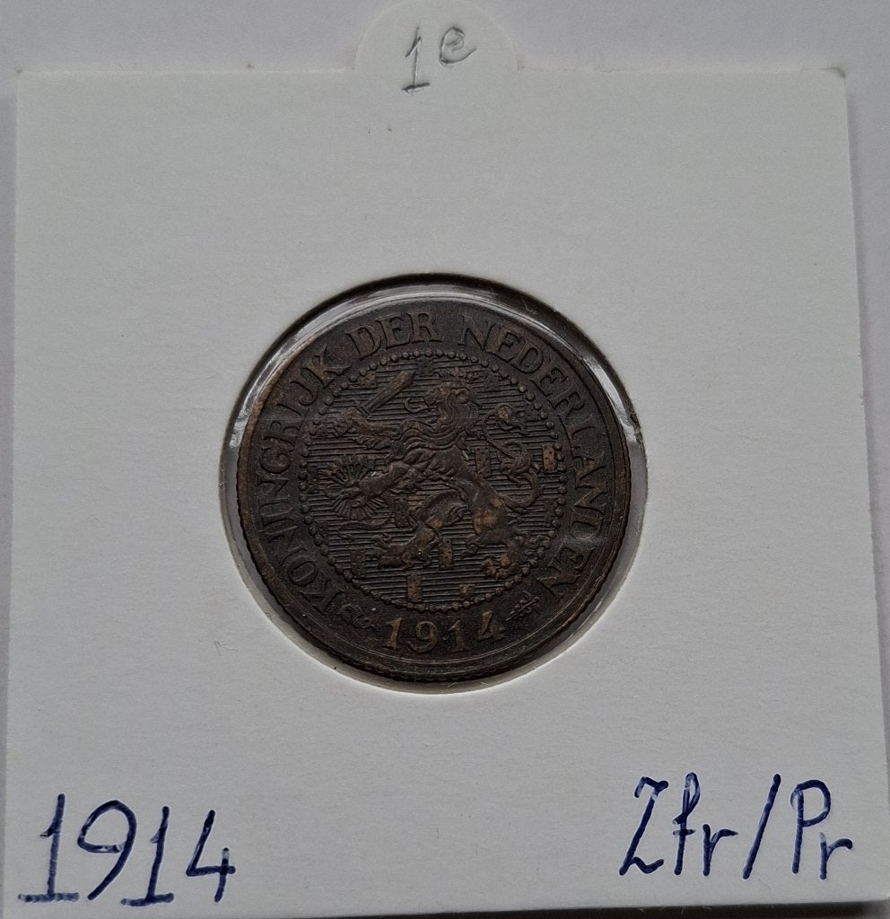 2,5 Cent 1914 1e ( Zfr / Pr ), Ophalen of Verzenden, Koningin Wilhelmina, Overige waardes, Losse munt