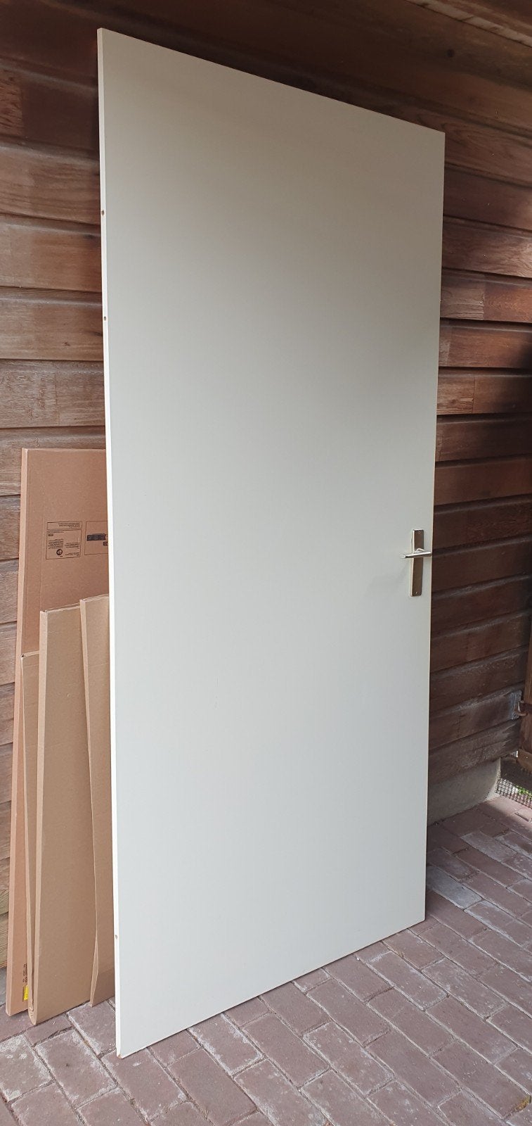 Witte Opdek binnendeur met klink -, Ophalen, Gebruikt, 80 tot 100 cm, Binnendeur