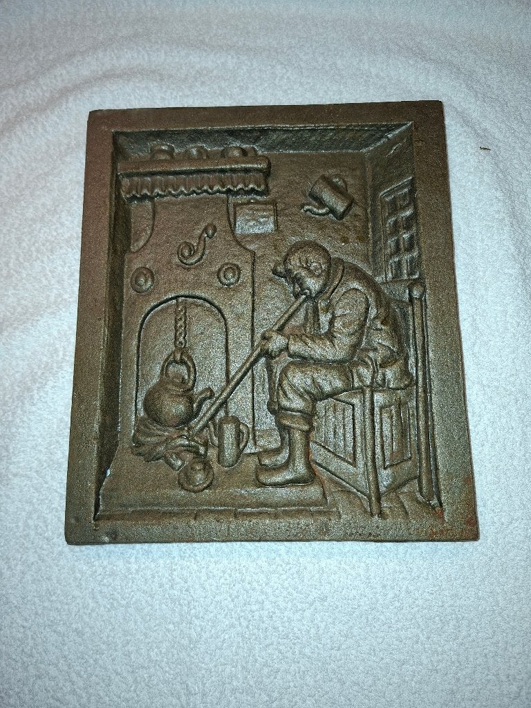 Haardplaat - De Pijproker bij het Vuur, Ophalen of Verzenden