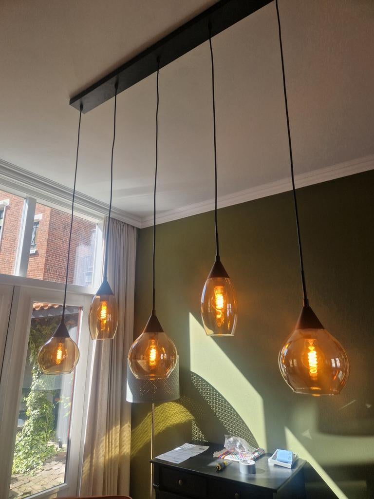 Mooie hanglamp Spix 5 lichtbronnen, Ophalen of Verzenden, Zo goed als nieuw, Minder dan 50 cm