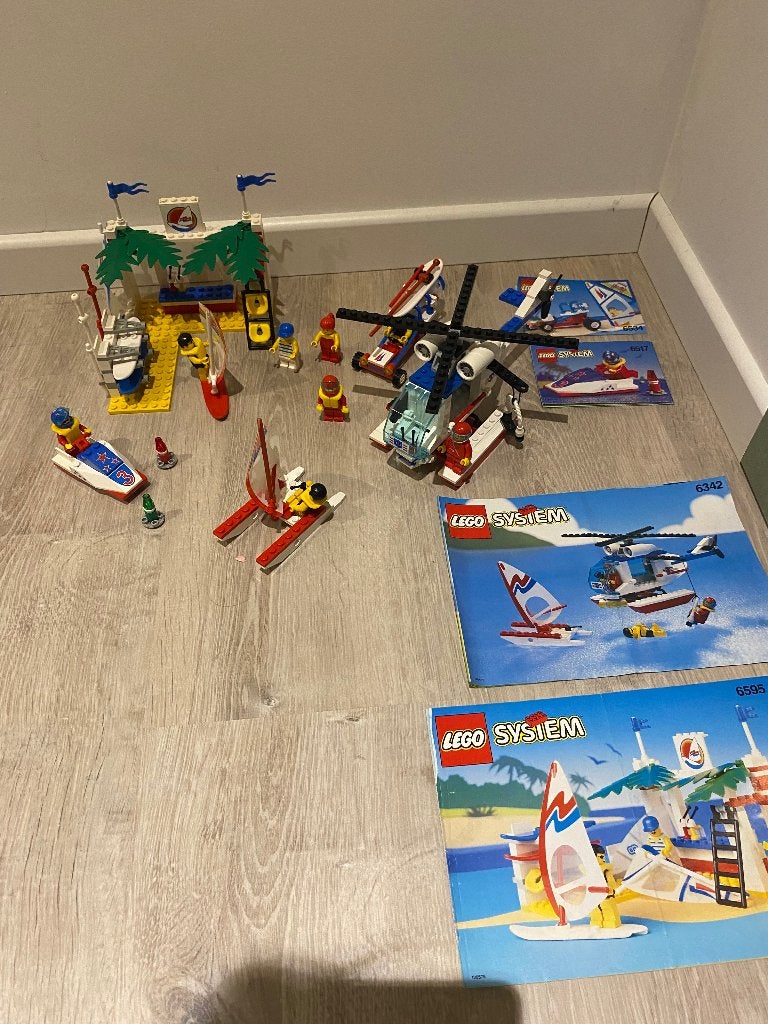 4 Lego set “90 (6342, 6517, 6537, 6596, Ophalen, City, Inclusief instructies, Lego