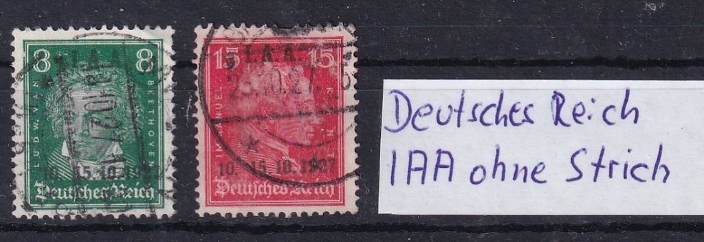 D17) 1927 Mi 407 en 408 -I €2000 ohne bindestrich! maakwerk, Verzenden, Duitse Keizerrijk, Gestempeld