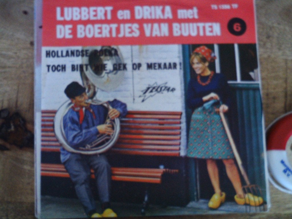Lubbert en Drika + Boertjes van Buuten - holl. polka  8a, 7 inch, Ophalen of Verzenden, Overige typen, Nederlandstalig