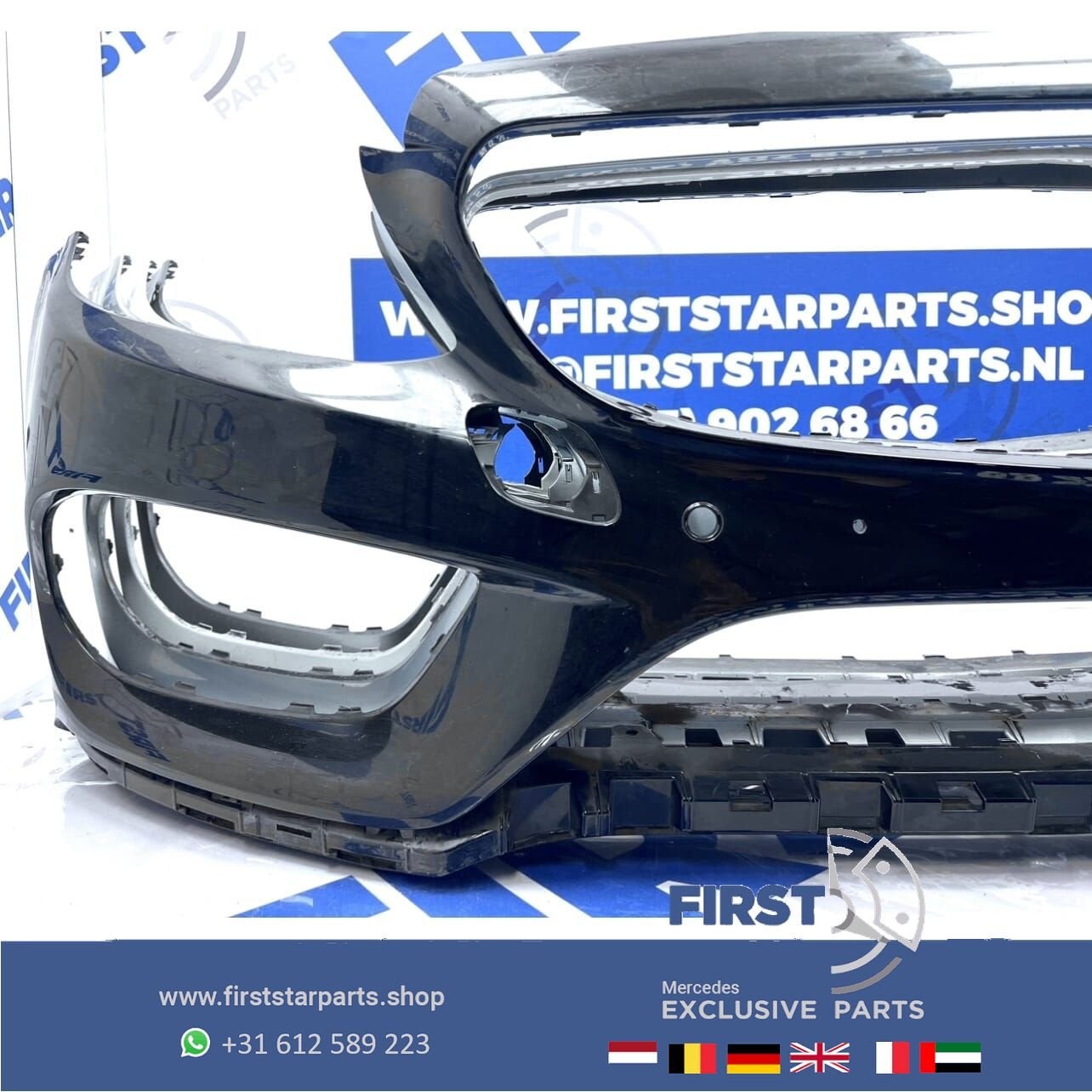W205 BUMPER AMG VOORBUMPER 2014-2017 Mercedes C Klasse C43 Z, Gebruikt, -, Voor, Ophalen of Verzenden