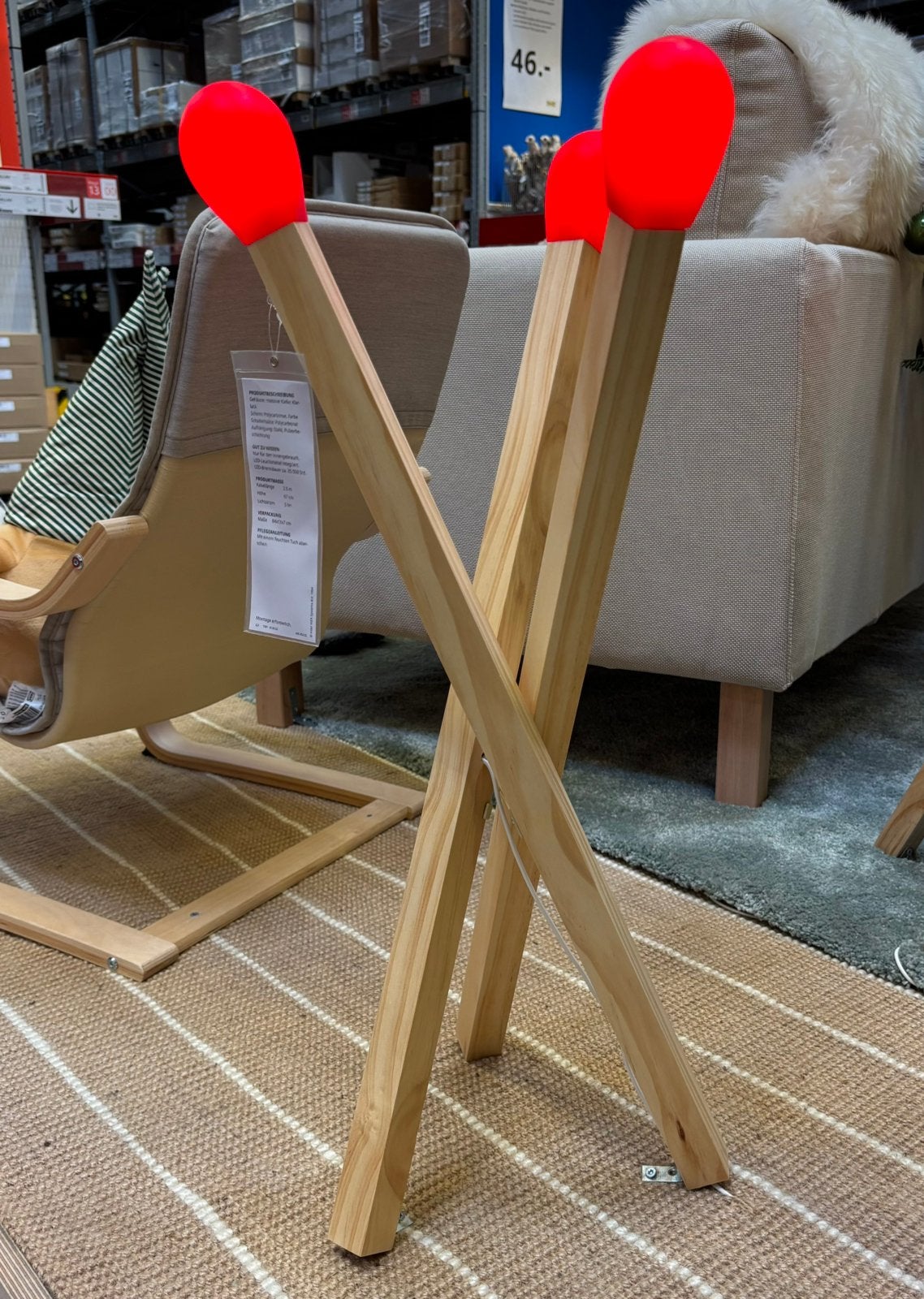 IKEA Lucifer Led Lamp, Verzenden, Zo goed als nieuw