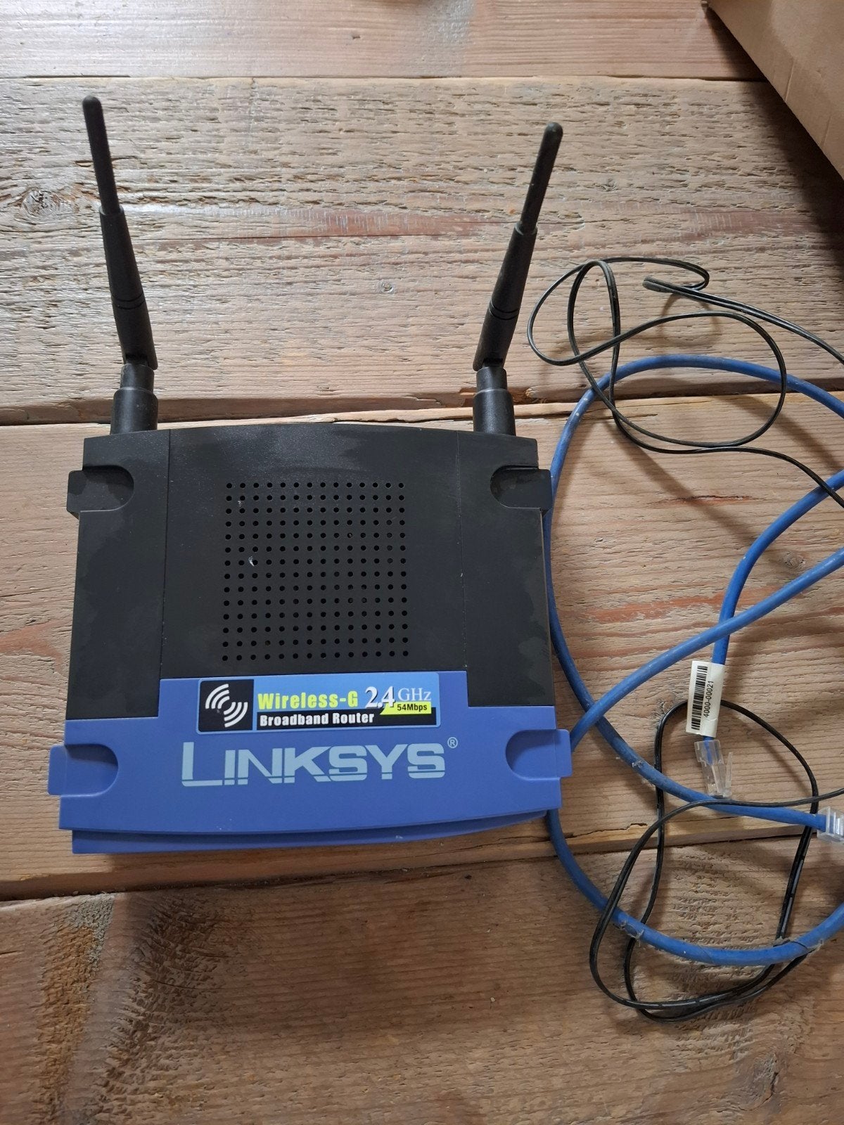 Linksys Wireless-G Router 2.4 GHz 54Mbps met kabels, Ophalen of Verzenden, Gebruikt, Linksys wireless-g router