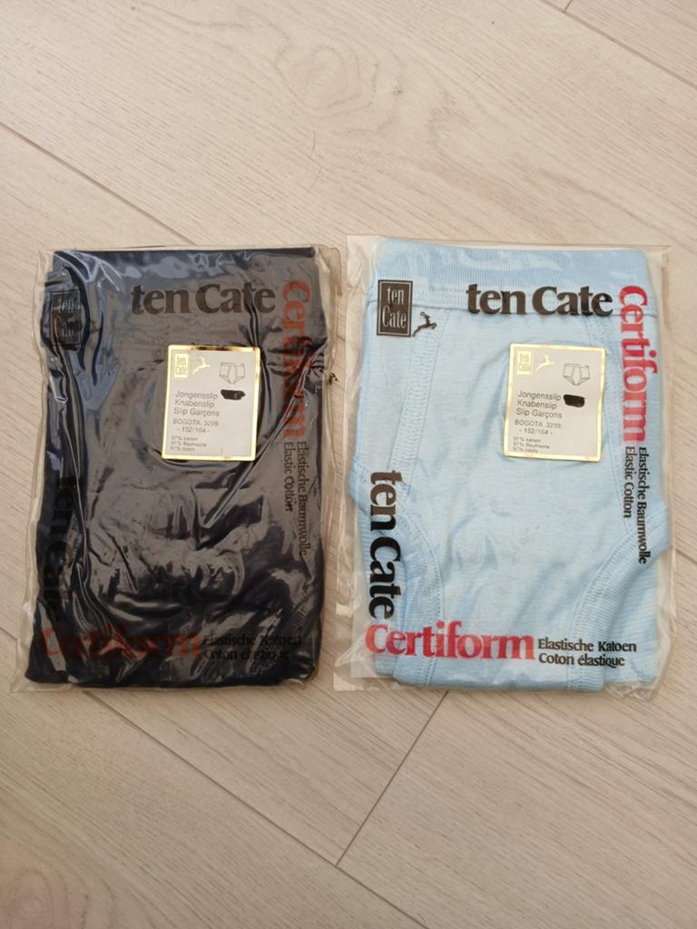 2 Ten Cate jongensslips maat 152/164 - marineblauw & lichtbl, Ophalen of Verzenden, Nieuw, Ten Cate, Jongen