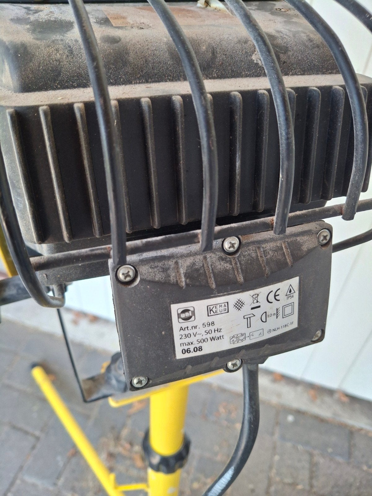 Bouwlamp met statief - 500 watt, Ophalen, Gebruikt, Met statief, Lamp met armatuur