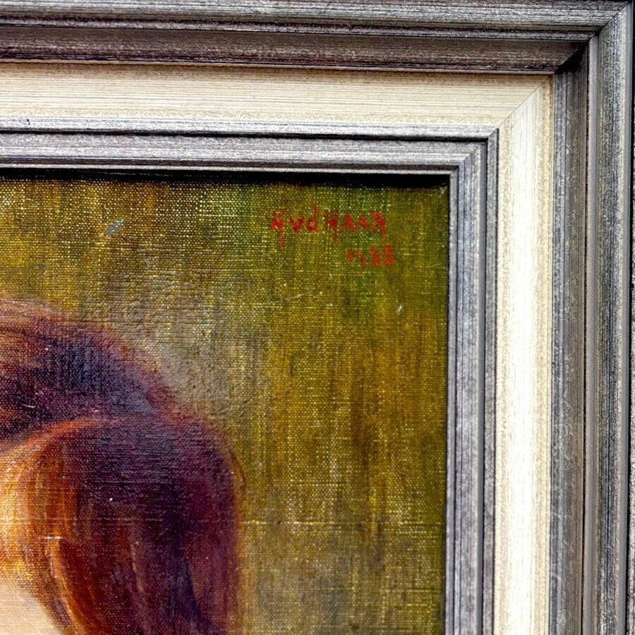 Herman van der Haar (1867-1938) - Meisjesportret, Ophalen of Verzenden