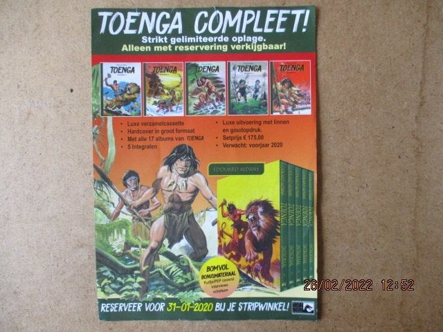 adv6064 toenga compleet reclame, Boeken, Eén stripboek, Ophalen, Gelezen
