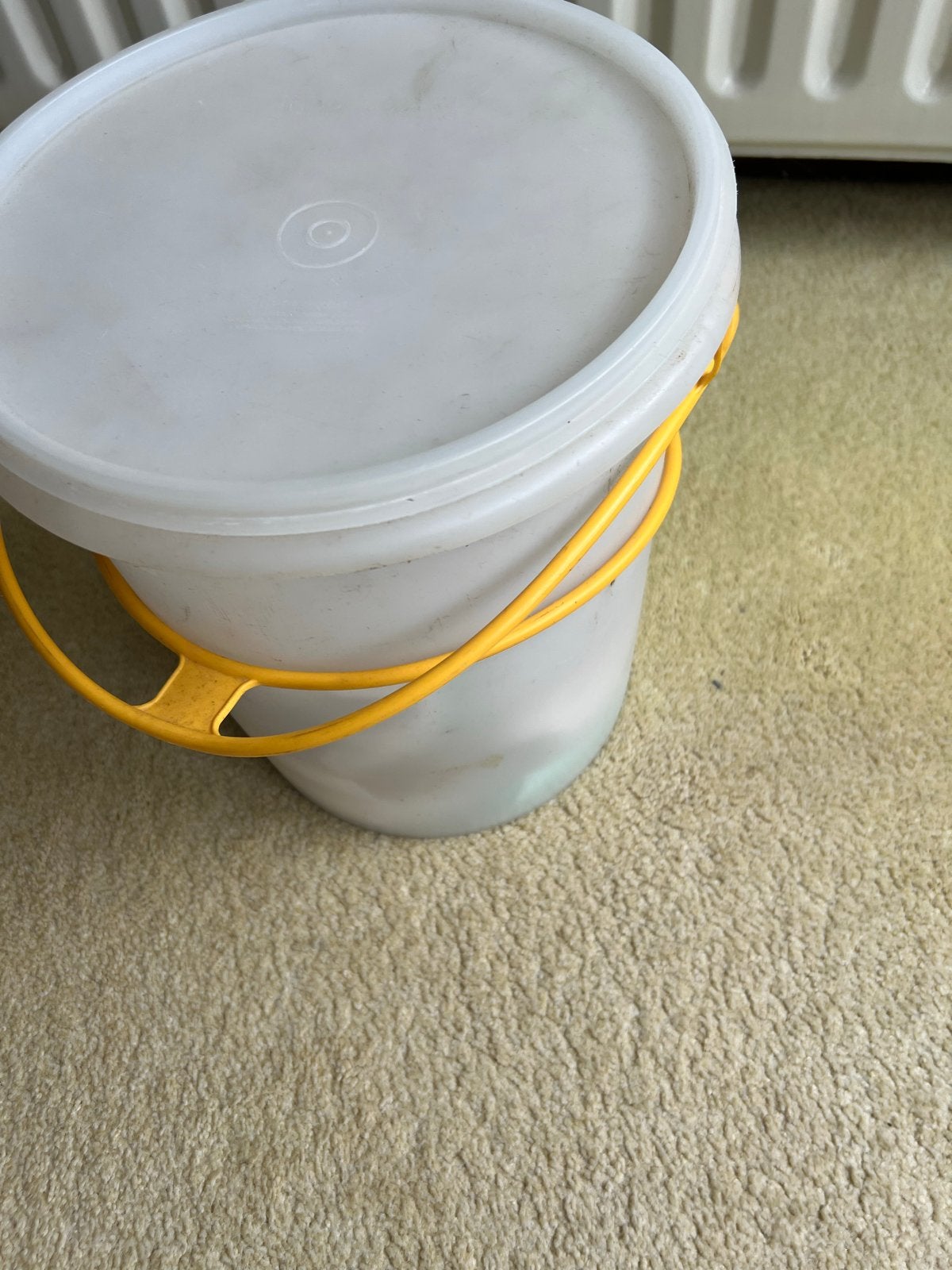 Tupperware wasemmer met Deksel en Handvat, Gebruikt, Wit, Ophalen of Verzenden, Met deksel