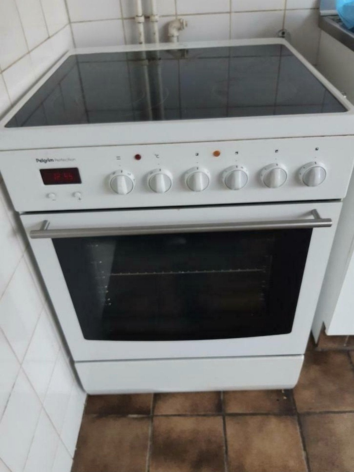 Pelgrim Keramisch fornuis met oven en gril (Perilex stekker), Witgoed en Apparatuur, Fornuizen, Ophalen of Verzenden, Grill, Keramisch