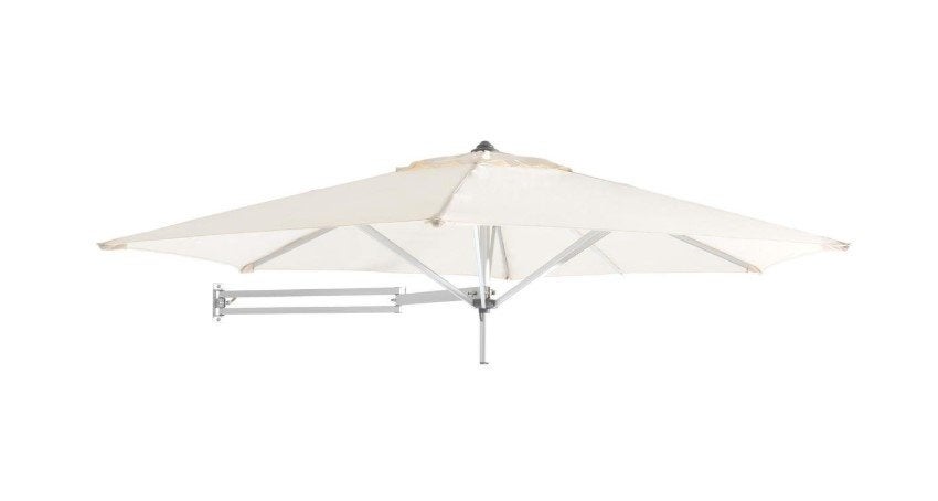 Muurparasol Easysol beige 2,50 m breed + beschermhoes, Tuin en Terras, Parasols, Ophalen, Muurparasol, Kantelbaar, 2 tot 3 meter