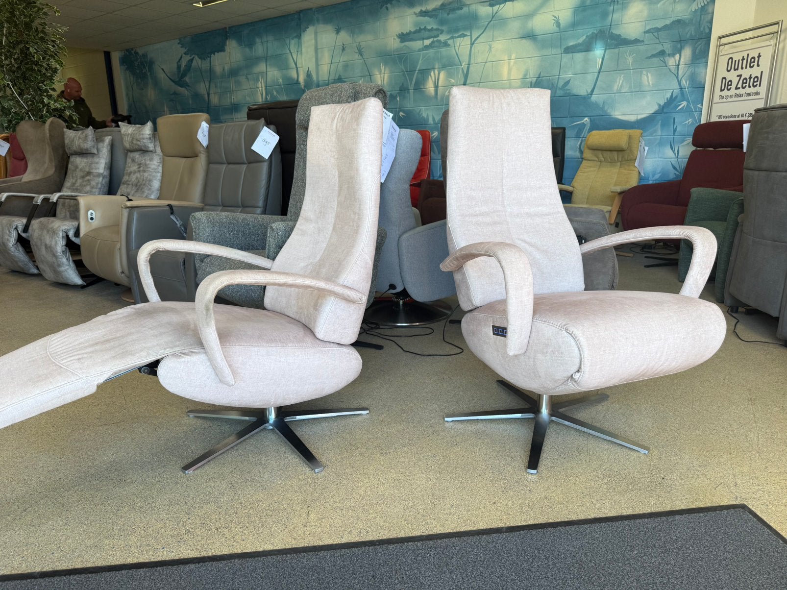 Set luxe well-fair relax fauteuils op accu gratis bezorgd