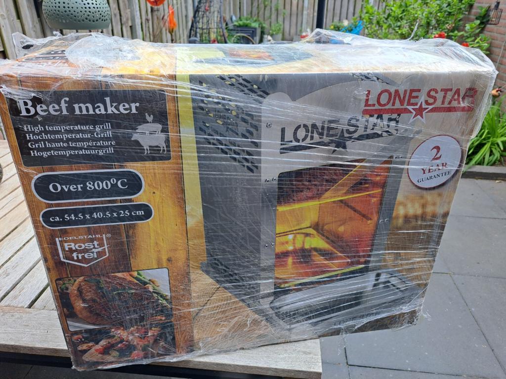 Lone Star Beef Maker - Hoge Temperatuur Grill (800C+), Ophalen, Nieuw, Lone Star