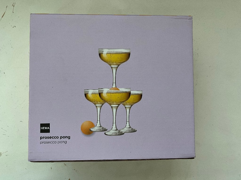HEMA Prosecco Pong Spel - Feesteditie, Ophalen of Verzenden, Drie of vier spelers, Reisspel, Nieuw